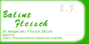 balint fleisch business card